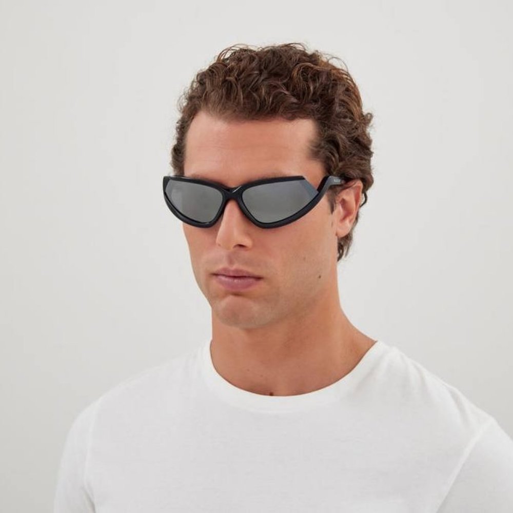 FINAL PRICE NEW BALENCIAGA BB0289S 001 BLACK SILVER SUNGLASSES - Picture 5 of 10